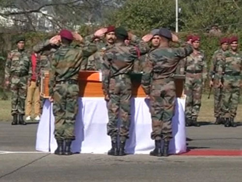 Army today bid adieu to Captain Tushar Mahajan. courtesy:twitter