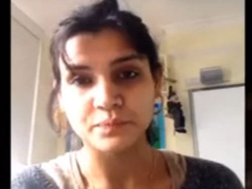 Beniwal, a Jat girl hailing from Rohtak, the nerve centre of the Jat agitation, in the video appealed to protesters to stop burnig their own land, schools and homes. screen grab