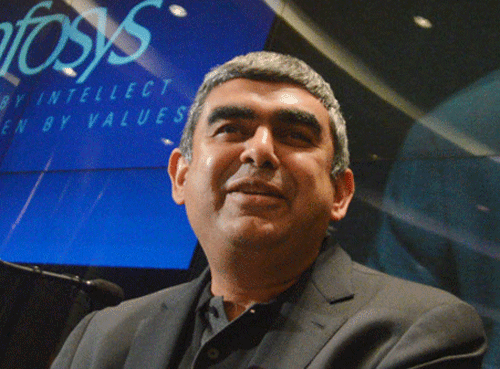 Sikka joined Infosys on June 12, 2014, and was appointed as MD and CEO till 2019. dh file photo