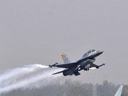 The Pentagon had said that the F-16 aircraft will facilitate operations in all-weather, non-daylight environments, provide a self-defence/area suppression capability, and enhance Pakistan's ability to conduct counter-insurgency and counter terrorism operations. DH file photo