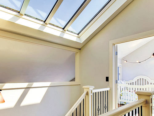 Skylights can be put in anywhere at home, even the corridors.