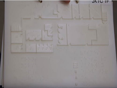 3D printed braille maps for the visually impaired created