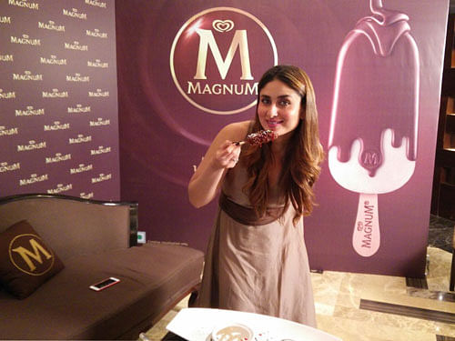 Kareena Kapoor Khan was speaking at the launch of ice cream brand Magnum's new flavour - Brownie. Image courtesy Twitter.