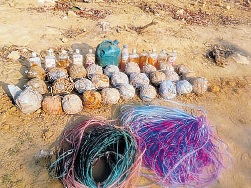 Explosives seized in Meghalaya. C SINHA