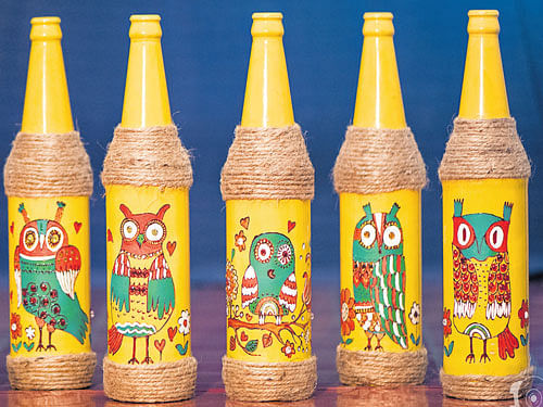 quirky Owl-themed bottles designed by Suneera and Sonali&#8200;Mendonsa.