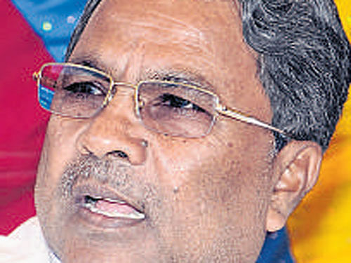 Chief Minister Siddaramaiah. dh file photo