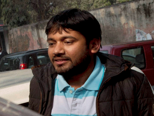 The video in which JNUSU president Kanhaiya Kumar, flanked by Umar Khalid at a pro-Afzal event in the university on 9 February, has become the clinching evidence in slapping sedition cases against Kanhaiya Kumar and Khaled. These videos where a group of students demanding freedom for Kashmir have gone viral on social media. PTI File Photo.