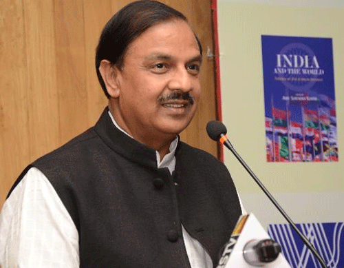 Minister of State for Civil Aviation Mahesh Sharma said the dues from various airlines amount to Rs 2,793.04 crore towards aeronautical charges and Rs 236.60 crore towards non-aeronautical charges as on December 31, 2015. Image courtesy Twitter.