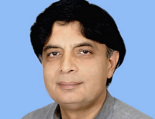 Addressing a press conference in Islamabad, Interior Minister Chaudhry Nisar Ali Khan said that until the security team gave clearance, the Pakistani cricketers will not depart for India. Photo credit: na.gov.pk