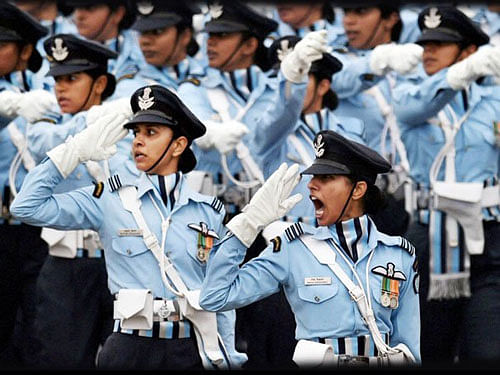 Indian Air Force women contigent. PTI file photo