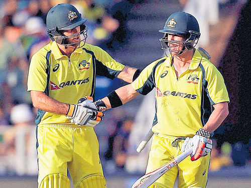 DOUBLE TROUBLE Glenn Maxwell (left) and David Warner will have to deliver consistently for Australia to flourish. AFP