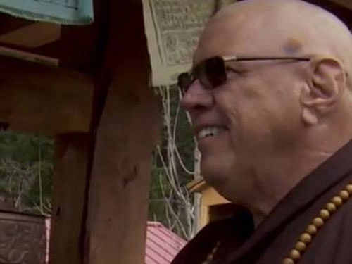 Kozen Sampson, a Buddhist monk, said he was attacked during a visit to Hood River in Oregon state. Image courtesy Twitter.