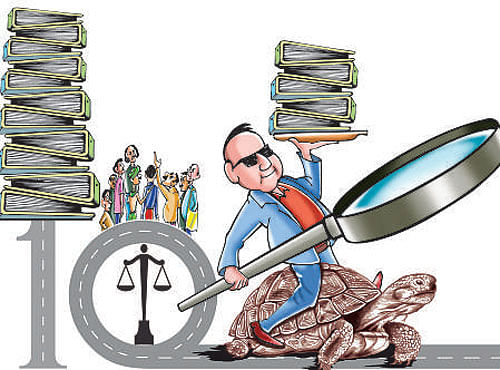 From just 10,692 applications in the year 2005-06 when the Act come into effect, the number is likely to be over 7 lakh in 2015-16 in the State, according to L Krishnamurthy, in charge Karnataka Chief Information Commissioner. The annual figures for the current fiscal ending March 31 are yet to be compiled by the RTI Commission. DH Illustration