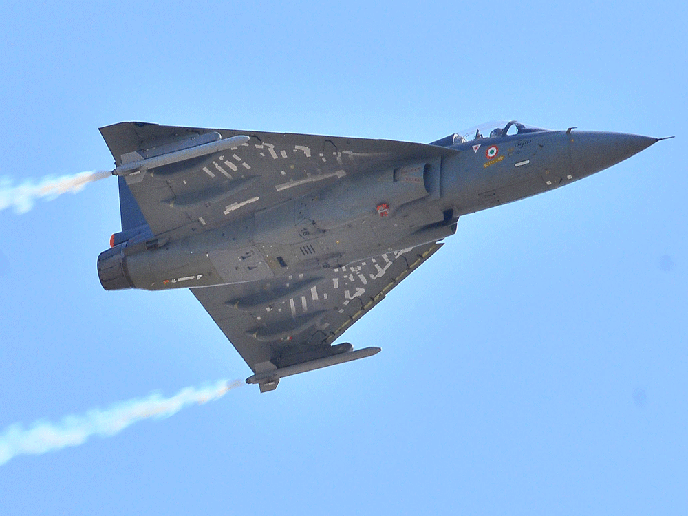 Tejas dropped a laser guided bomb on a target whereas LCH fired 70 mm rockets, days after integration of these rockets were successfully demonstrated in a test in Jaisalmer. DH file photo