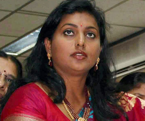 The ruling Telugu Desam, which took this as a prestige issue, was determined not to let Roja into the House. pti file photo
