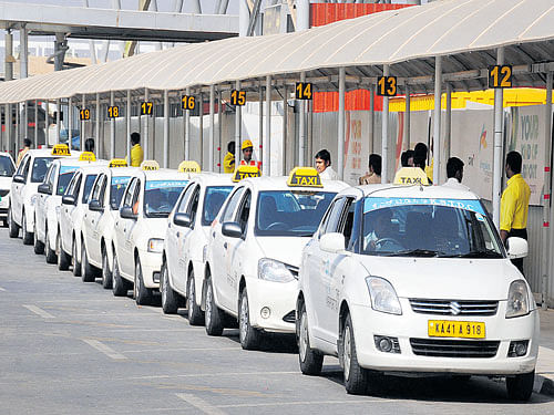 SOME MORE TIME Besides hiring charges, the draft rules also emphasise the safety measures to be taken by aggregators for passengers. DH FILE PHOTO