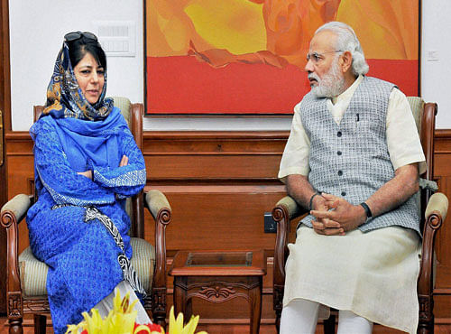 This despite the fact that Mehbooba had said that she was satisfied with her meeting with Modi and the outcome of raising people's issues were positive. PTI file photo