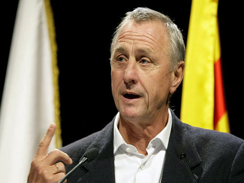 Johan Cruyff won three European Cups as a player with Ajax as well as three Ballon d'Or titles (1971, 1973, 1974). He then led Barcelona to their first European Cup title as a manager in 1992. Reuters File Photo.