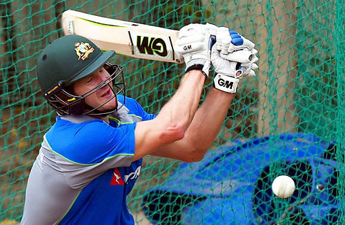 GEARING UP: Australia's Shane Watson will be eyeing a big knock when his team takes on Pakistan on Thursday. PTI