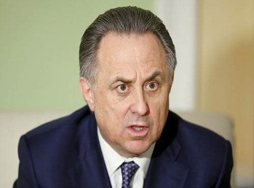 Russian Sports Minister Mutko speaking during interview with Reuters in Moscow. Reuters file photo