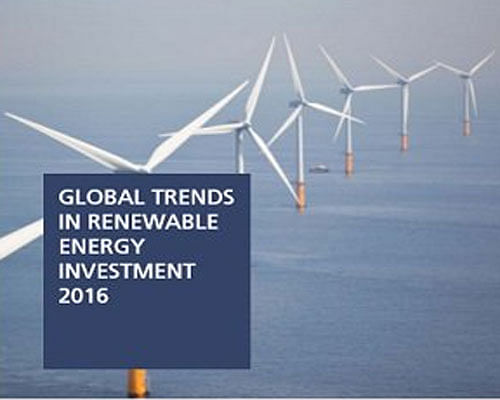 The report 'Global Trends in Renewable Energy Investment 2016' by the UN Environment Programme said the developing world including China, India and Brazil committed a total of USD 156 billion in new renewables capacity last year, up 19 per cent on 2014. Image courtesy: Twitter