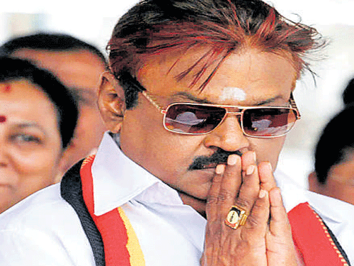 Premalatha allegedly made the controversial remark during a public meeting she addressed here recently, police said. Vijayakant file photo