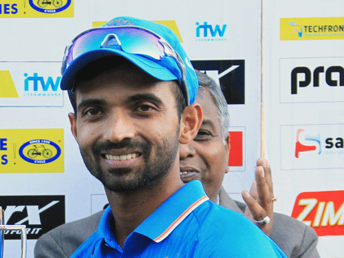 Rahane, who is yet to get a game in the tournament, could find himself playing at his home ground in Mumbai if Yuvraj doesn't recover fully in time. File photo