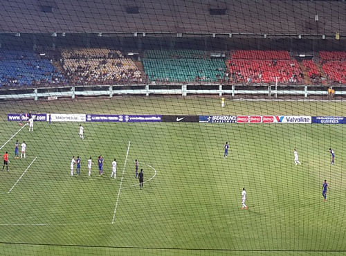 The Indians led 1-0 at the breather with a dominating show in the first session in hot and humid conditions courtesy a Sandesh Jhingan strike, but conceded two goals in the second half to lose the Group D match at the Nehru Stadium. Picture courtesy Twitter