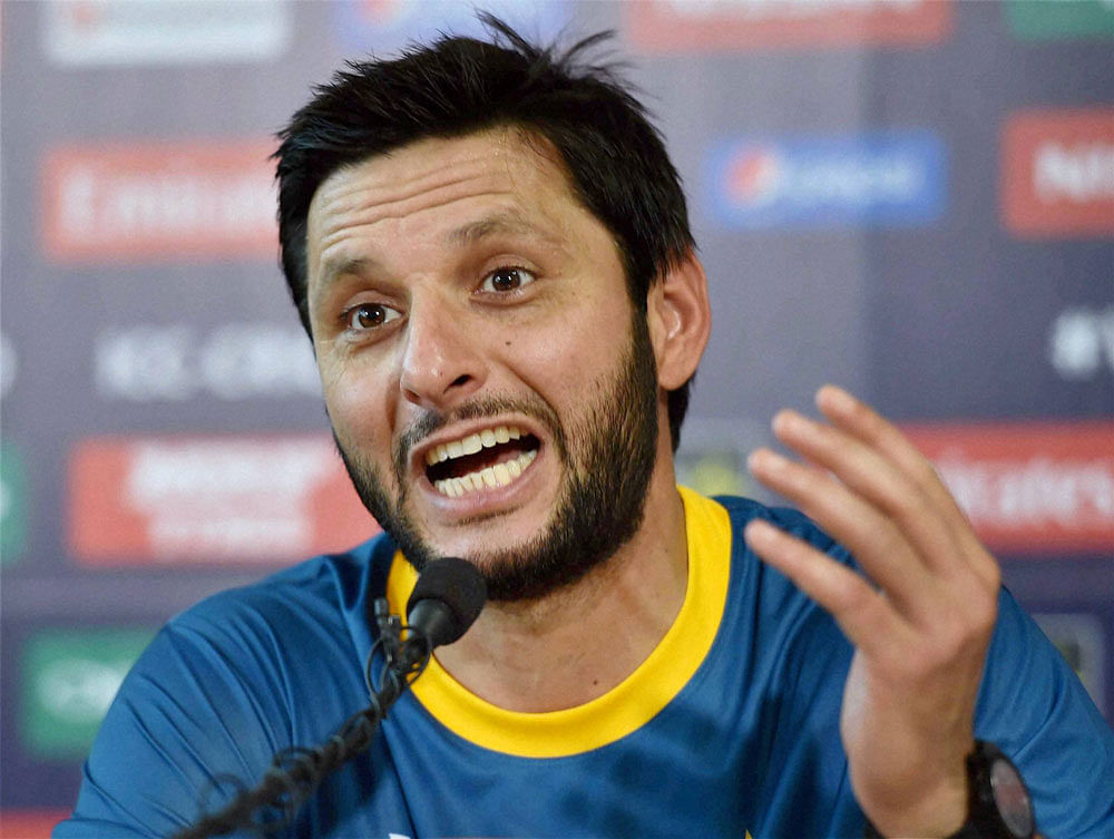 Afridi, who is currently in Dubai, is set to be sacked as captain once he returns to the country. PTI File Photo.