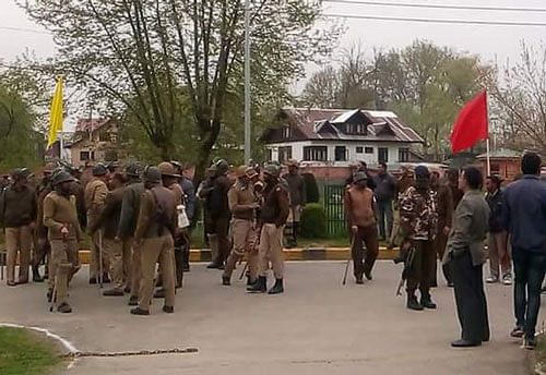 A local student had said the non-local students were irked by the celebrations witnessed in Kashmir following India's defeat.  Photo credit: Twitter