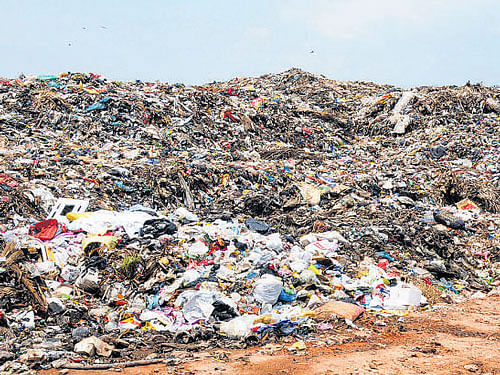 About 150 loads of garbage, including wet waste, enters the Mavallipura landfill every day. DH&#8200;FILE&#8200;PHOTO