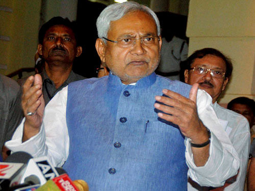 The Nitish Kumar government had banned sale and consumption of country and spiced liquor in rural areas from April 1 this year, but had allowed sale of foreign liquor in towns and cities. PTI File Photo.