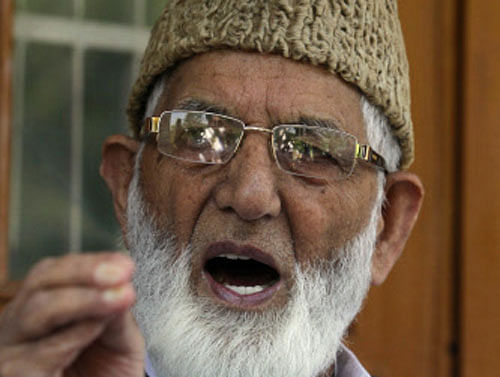 Syed Ali Shah Geelani used the issue to accuse BJP, RSS, Shiv Sena and other right wing parties of harassing the students from Kashmir studying in various institutes outside the state. AP File Photo.