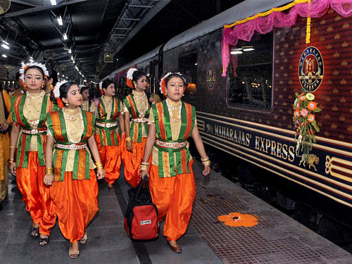 According to The Maharajas' Express' website, the train has 'redefined the luxury travel experience by offering guests the opportunity to explore fabled destinations providing a glimpse of rich cultural heritage of Incredible India.' PTI File Photo.