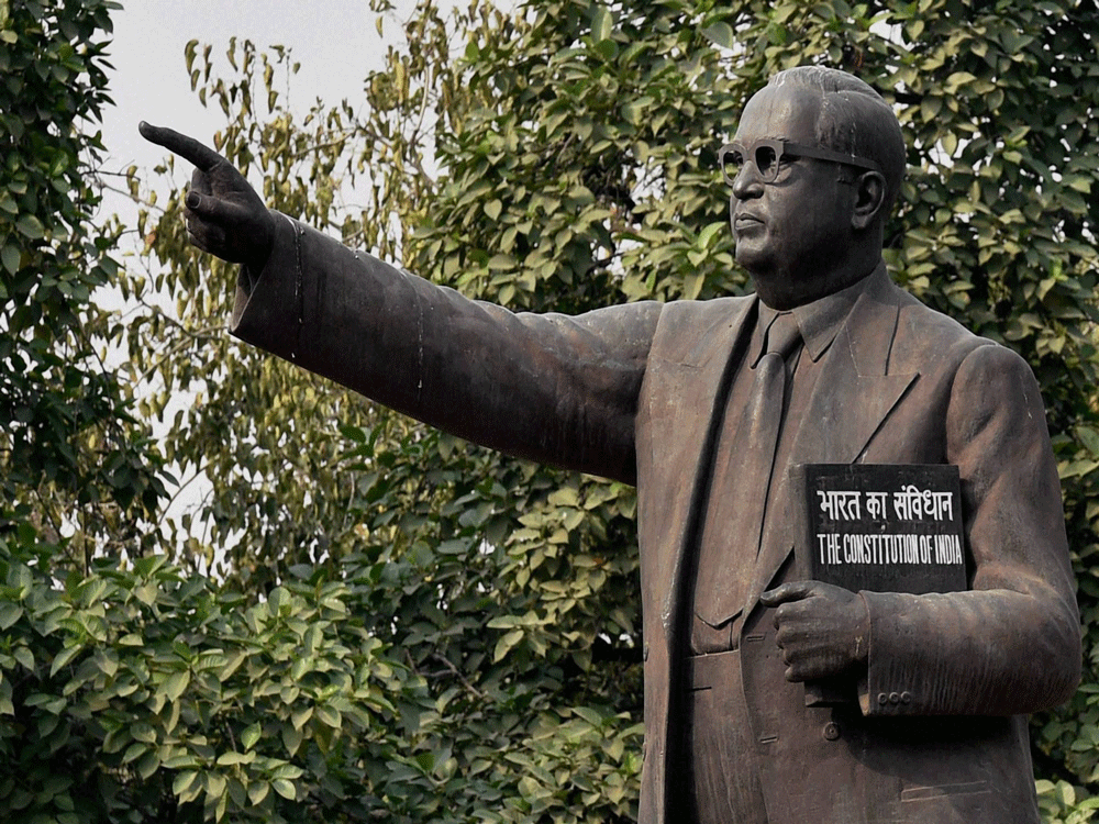Statue of Babasaheb B R Ambedkar.  PTI file photo
