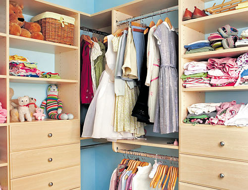 Quick find: Hanging up your children's clothes makes finding them easier.