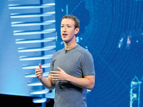 Facebook CEO Mark Zuckerberg introduces Messenger's new features at the social media giant's annual F8 developer conference in San Francisco.  INYT