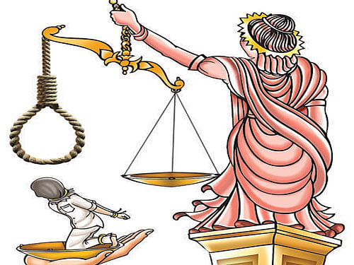 An IT professional was sentenced to death and his woman colleague and lover to life term for killing her three-year-old daughter and mother-in-law and attempting to murder her husband in 2014 by a court. DH illustration