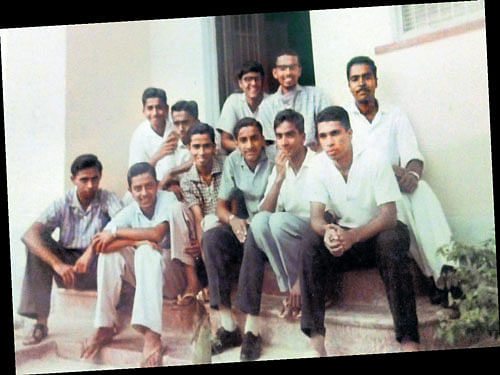 (Bottom row, from left) Ramachandra, Alahan, Shankar, Shyam Sundar, Prasad (the author) and Venkatesh. (Top row) Ravichandra, Ramesh, Prabhakar, Nagabhushana and Sudheendra.