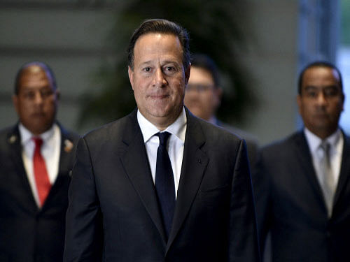 'Our goal is to cooperate actively and to lead the efforts of the international community on the topic of the global problem,' Varela said during a joint press conference with Prime Minister Shinzo Abe. Reuters photo