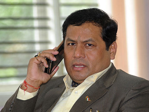 Sports Minister Sarbananda Sonowal dismissed suggestions that the decision to drop the reference to former Prime Minister late Rajiv Gandhi was political. PTI File Photo.