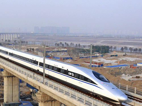 According to the study, a high speed train on the 508 kilometre-route can carry 800 passengers. AP File Photo for representation.