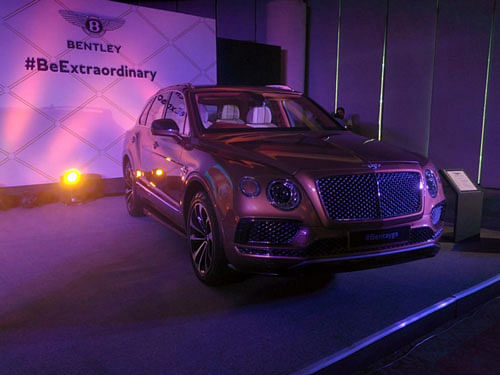 Ultra luxury car maker Bentley today launched its first sports utility vehicle Bentayga in India. Photo courtesy: Twitter