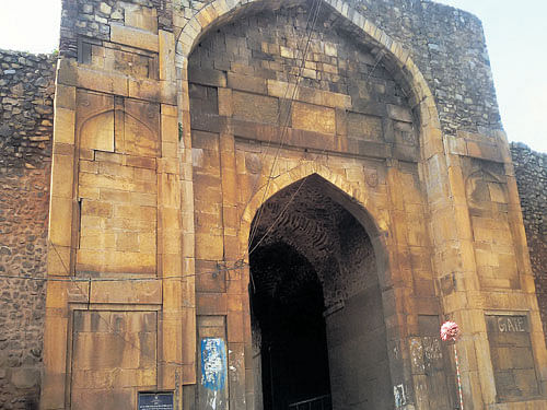 The entrance of Kalai Ander (Hariparbat Fort) in Srinagar.