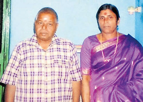 Parvathraj and Chandrakala who were found murdered at their home on Sunday. dh photo