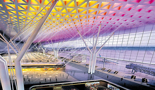 jet-lagged: A rendering of the proposed Urumqi International Airport North Terminal, China. Airports have been drastically transformed since the 1970s, when you could stroll leisurely through security and hug your loved one at the gate before boarding the plane. nyt