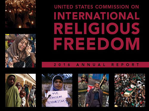 In its annual report, the Congress-mandated US Commission for International Religious Freedom (USCIRF) asked the Indian government to publicly rebuke officials and religious leaders that make derogatory statements about religious communities. Image courtesy: USCIRF Twitter
