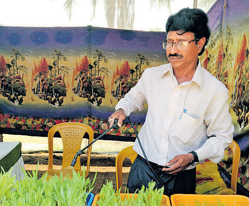 Organic farmer Prabhakar.