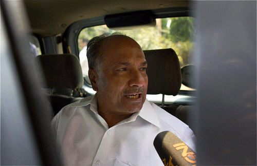 Congress MP A K Antony talking to media during the Parliament Session in New Delhi on Wednesday. PTI Photo