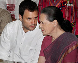 Congress President Sonia Gandhi and party Vice President Rahul Gandhi. PTI file photo